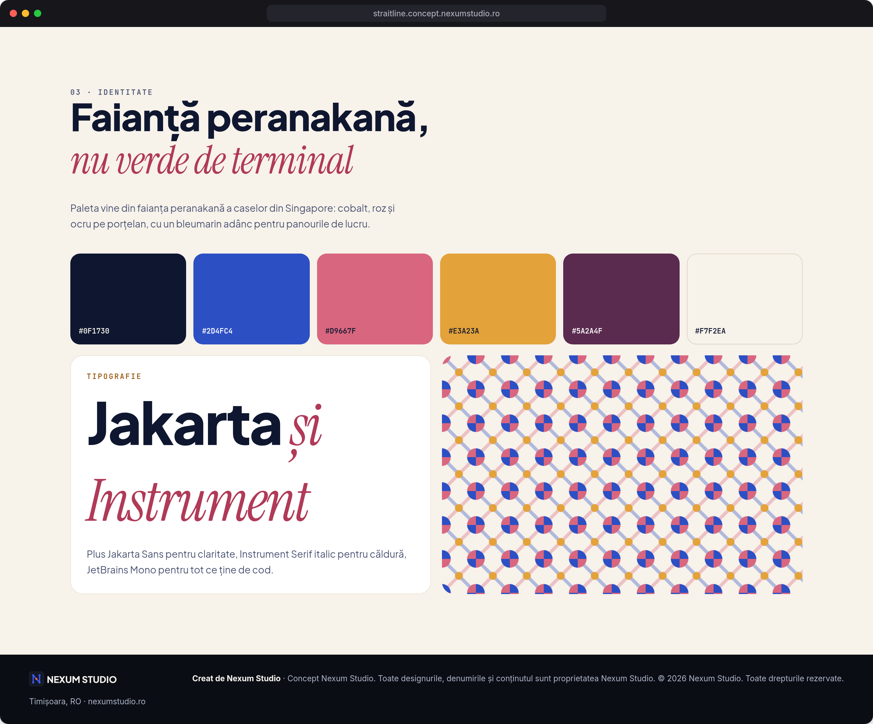 STRAITLINE: Identitate, desktop