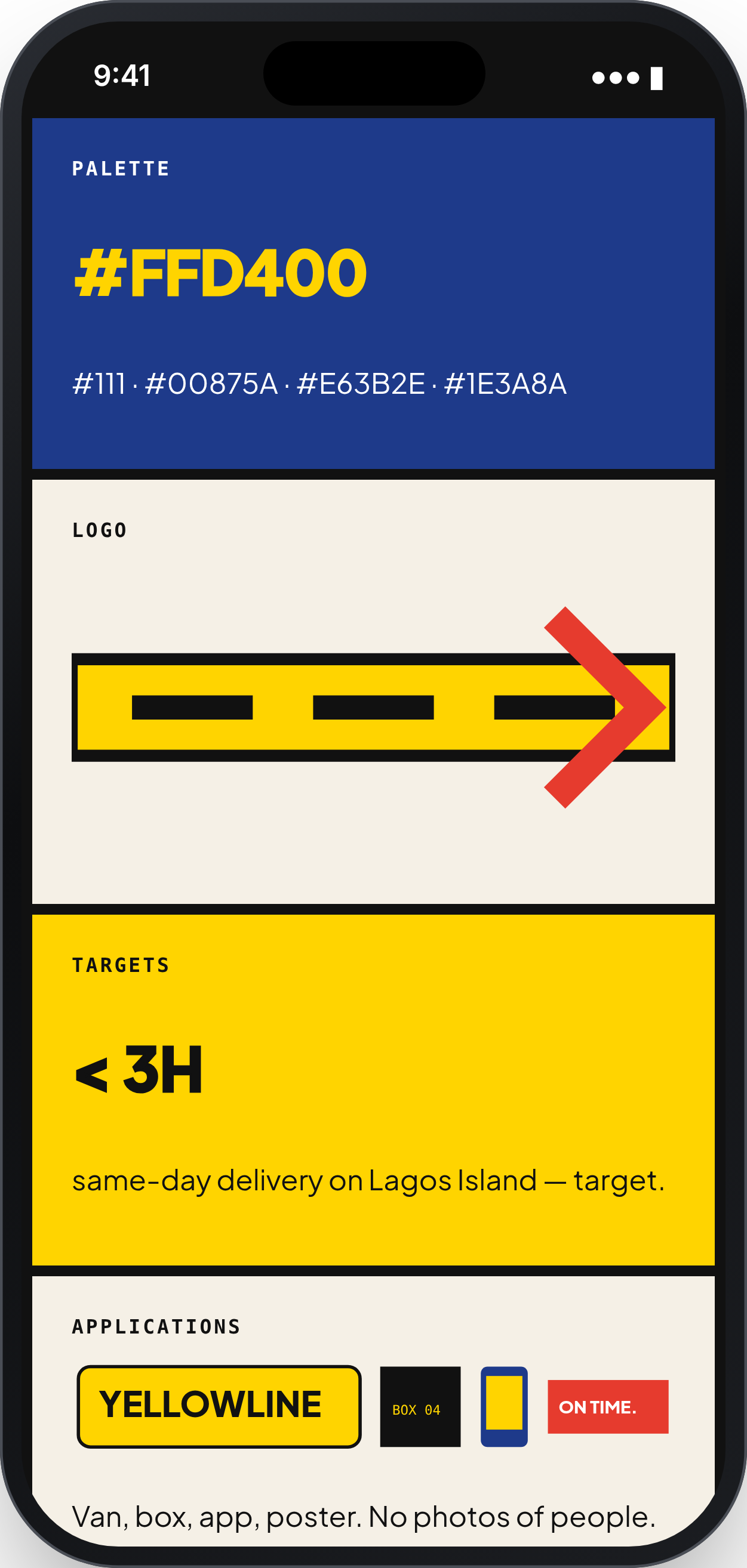 YELLOWLINE: Main panel, phone
