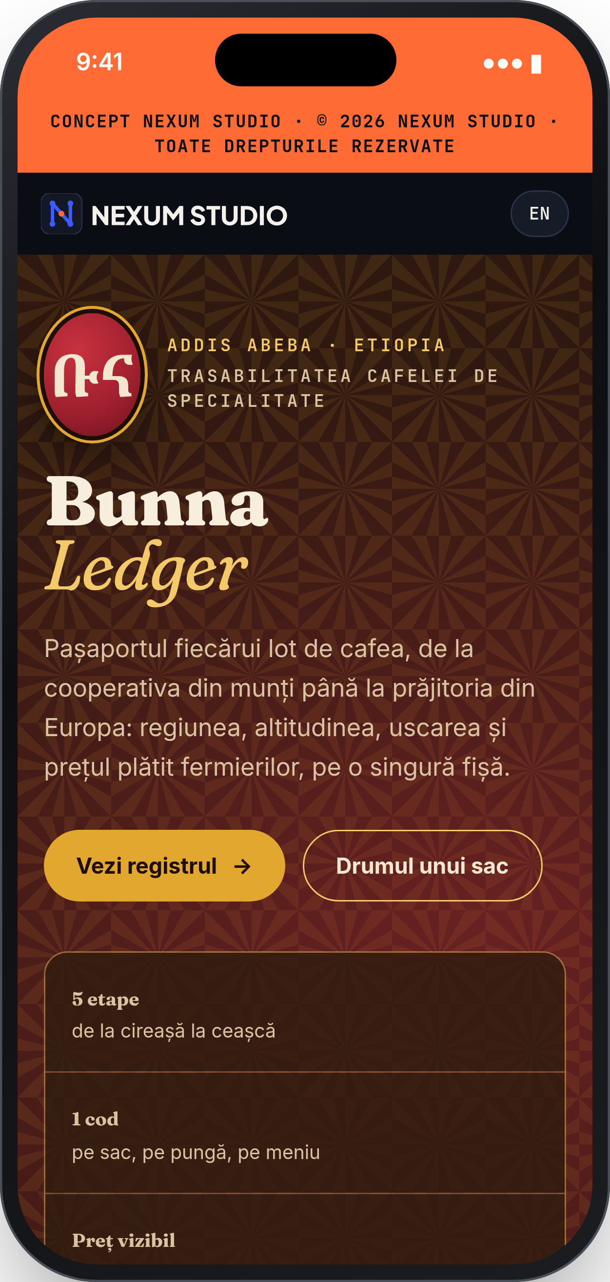 BUNNA LEDGER: Prima secțiune, telefon