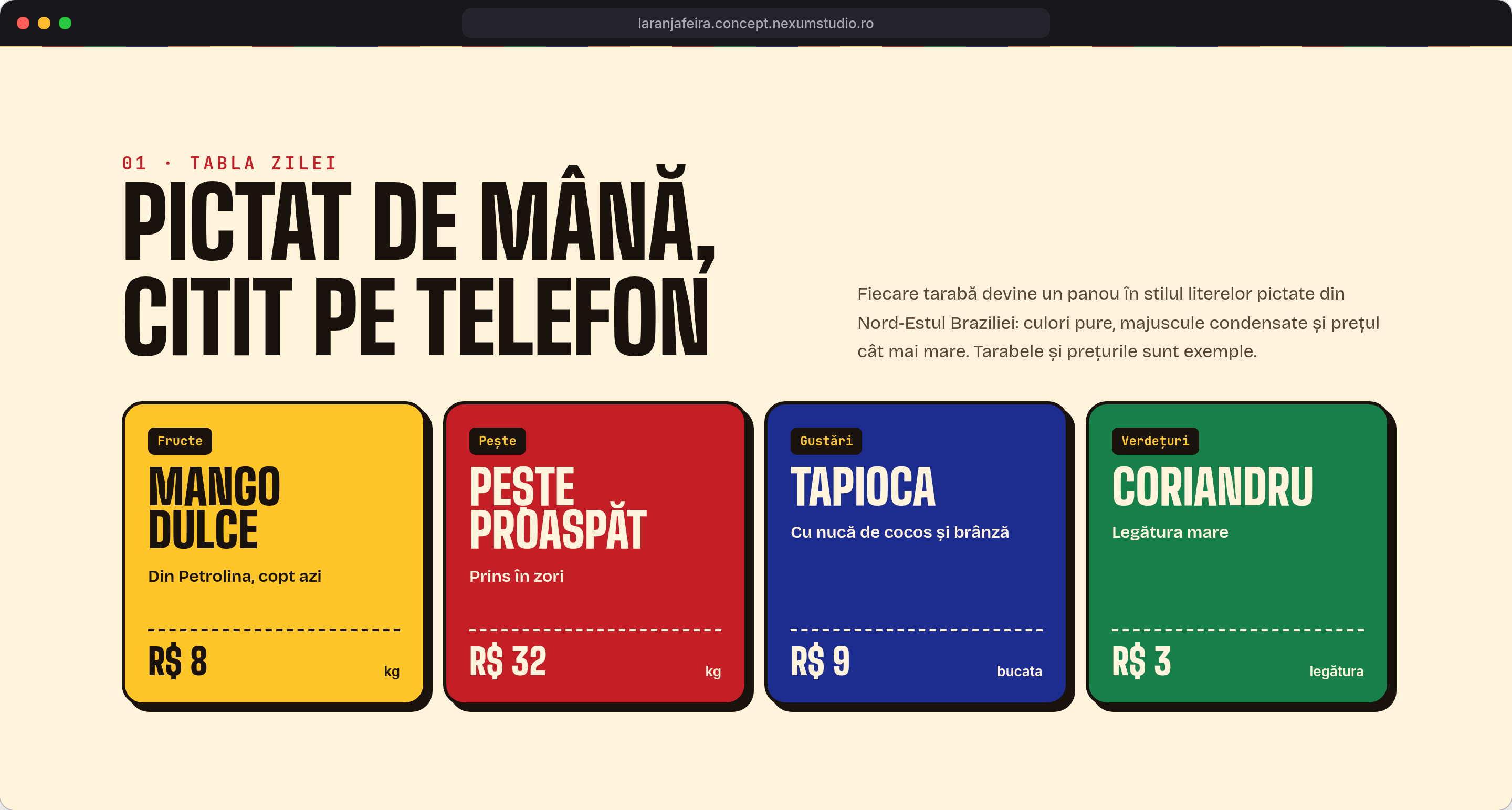 LARANJA FEIRA: Tabla zilei, desktop