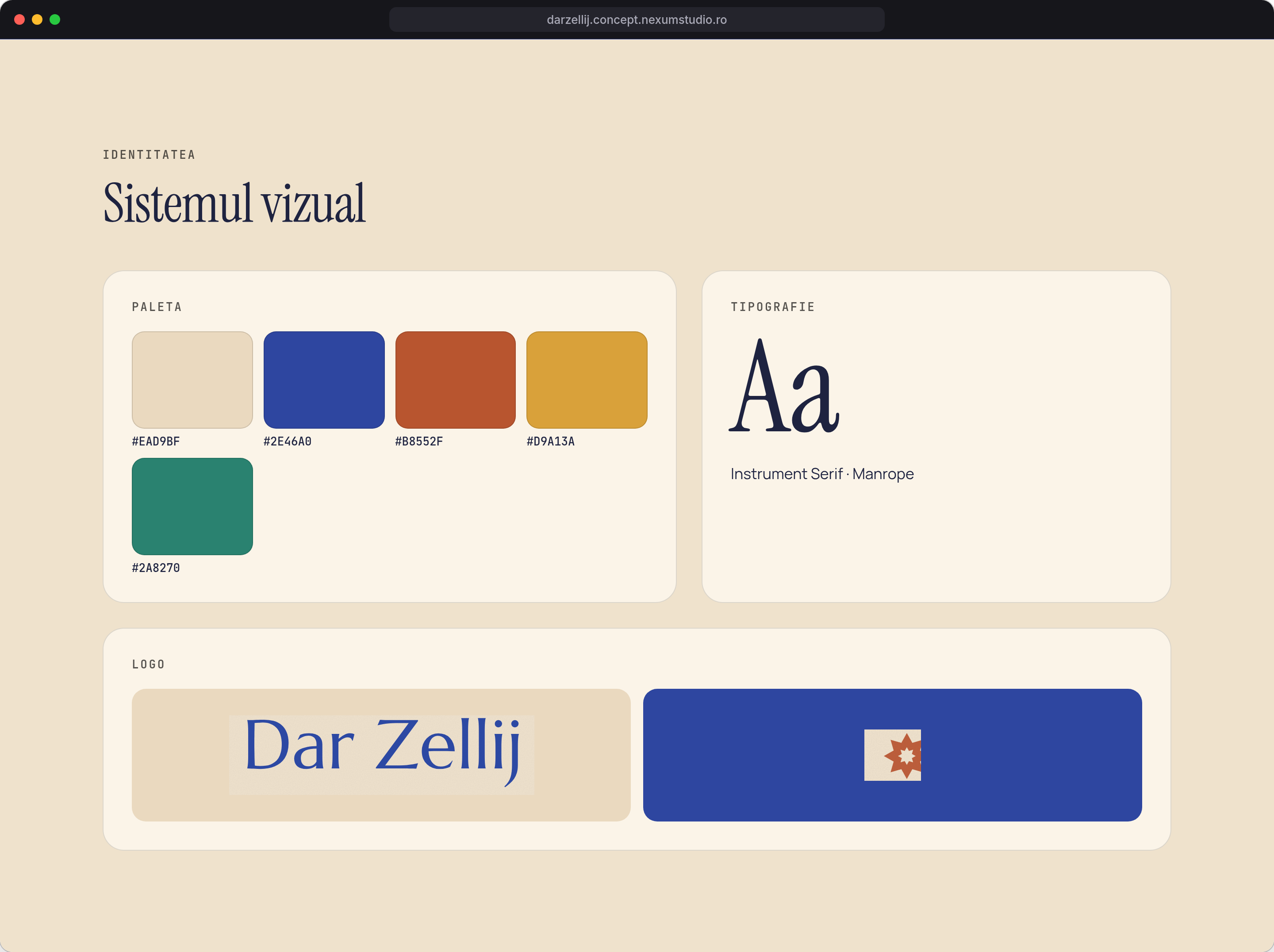 DAR ZELLIJ: Identitatea, desktop
