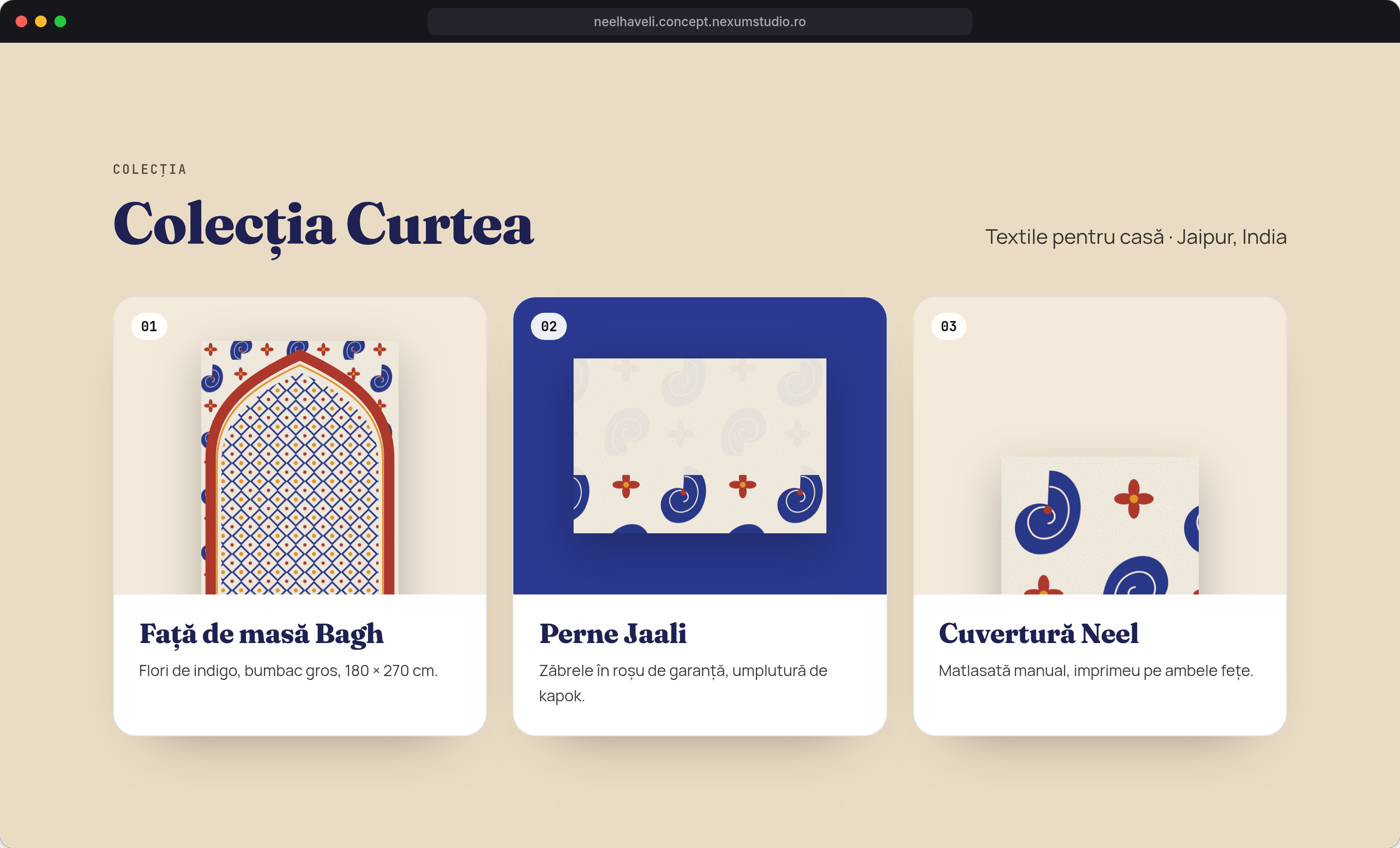 NEEL HAVELI: Colecția, desktop