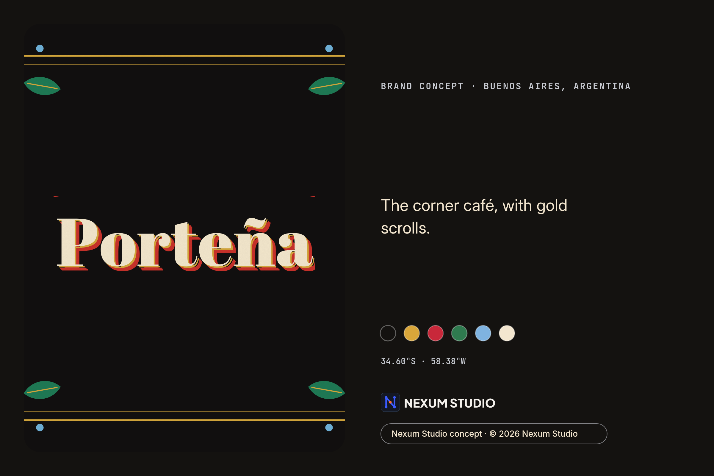 PORTEÑA: brand card