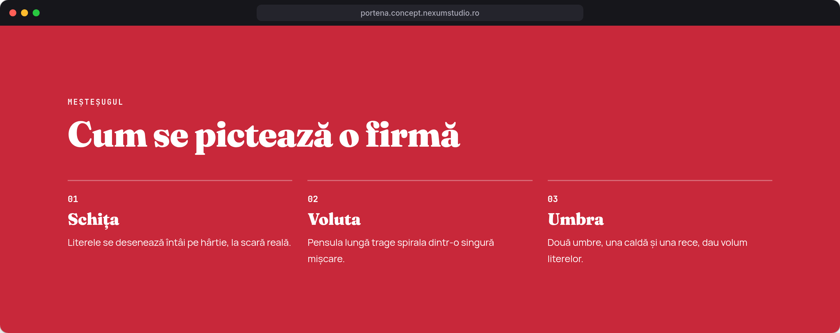 PORTEÑA: Meșteșugul, desktop