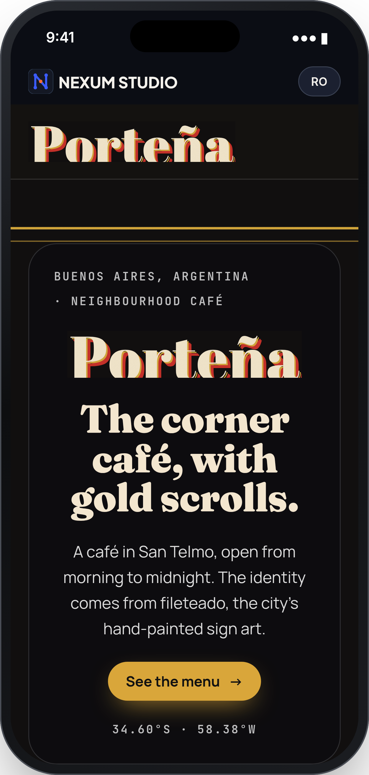 PORTEÑA: First fold, phone